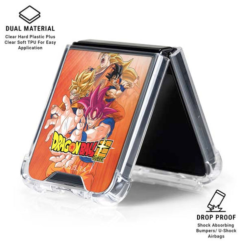 Dragon Ball Super Goku Evolution Galaxy Z Flip6 Clear Case